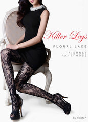 Killer Legs® Medias De Red De Encaje Floral Mod.YD099